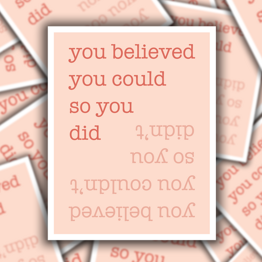 So you did: sticker