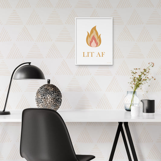 Lit AF: art print