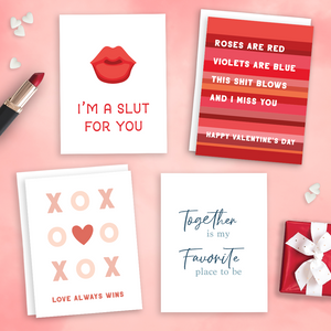 Valentine card collection with envelopes; A2 blank interior