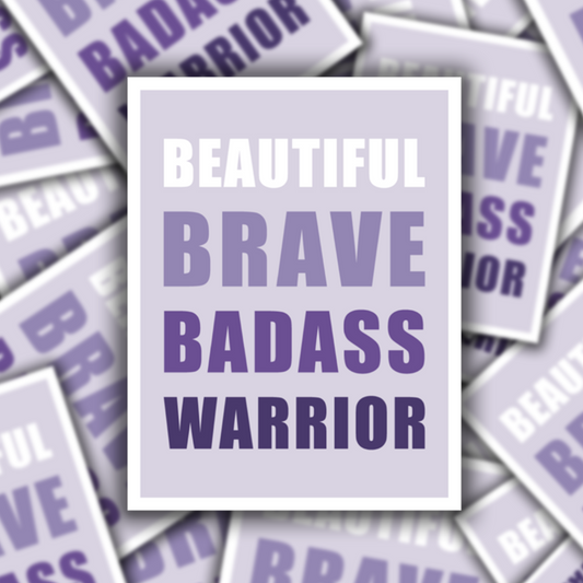 Badass warrior: sticker