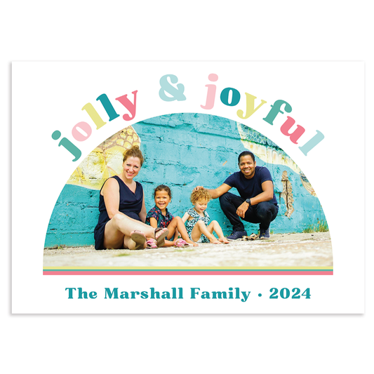Horizontal half moon: custom photo card
