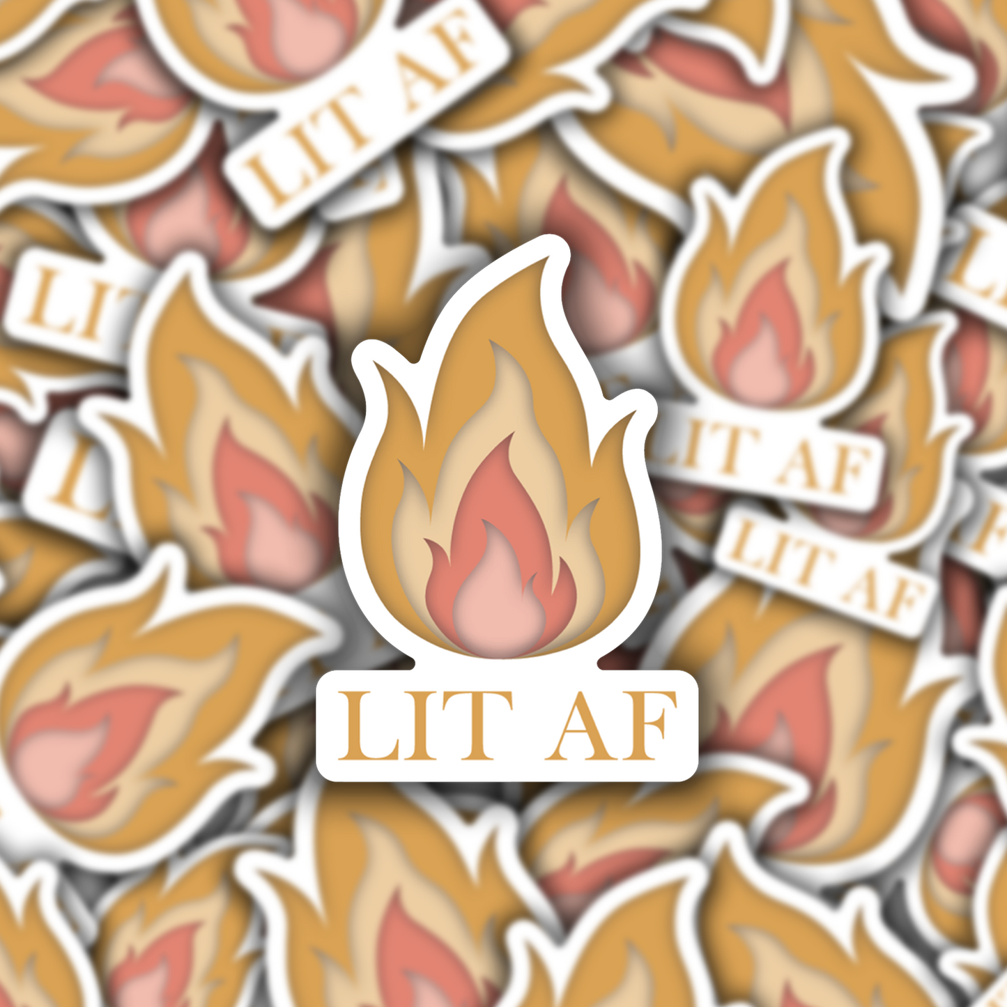 LIT AF: sticker