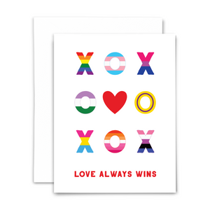 Love always wins, pride: greeting card