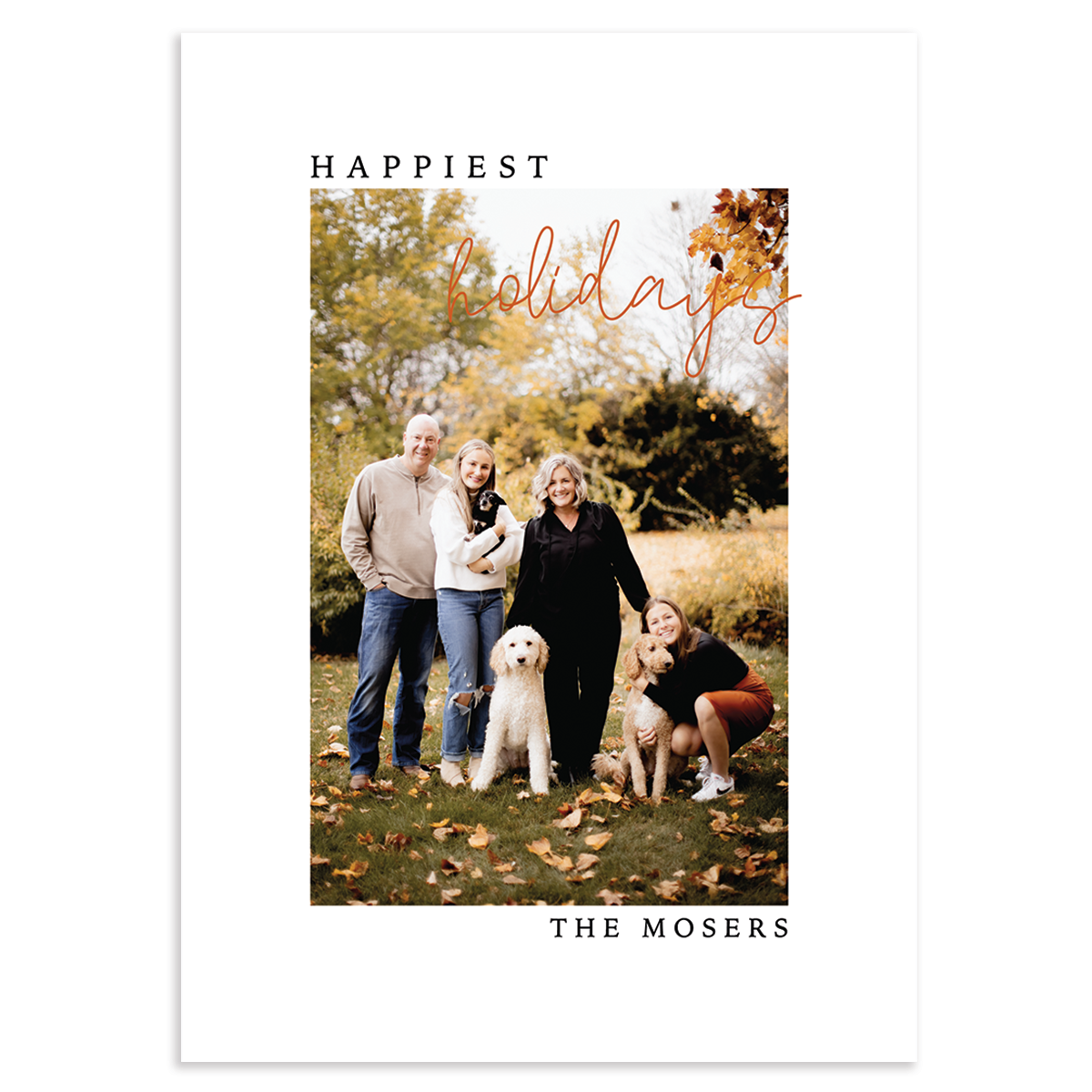 Vertical modern: custom photo card