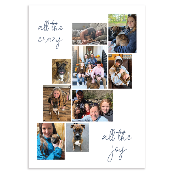 Vertical multi blocks: custom photo card