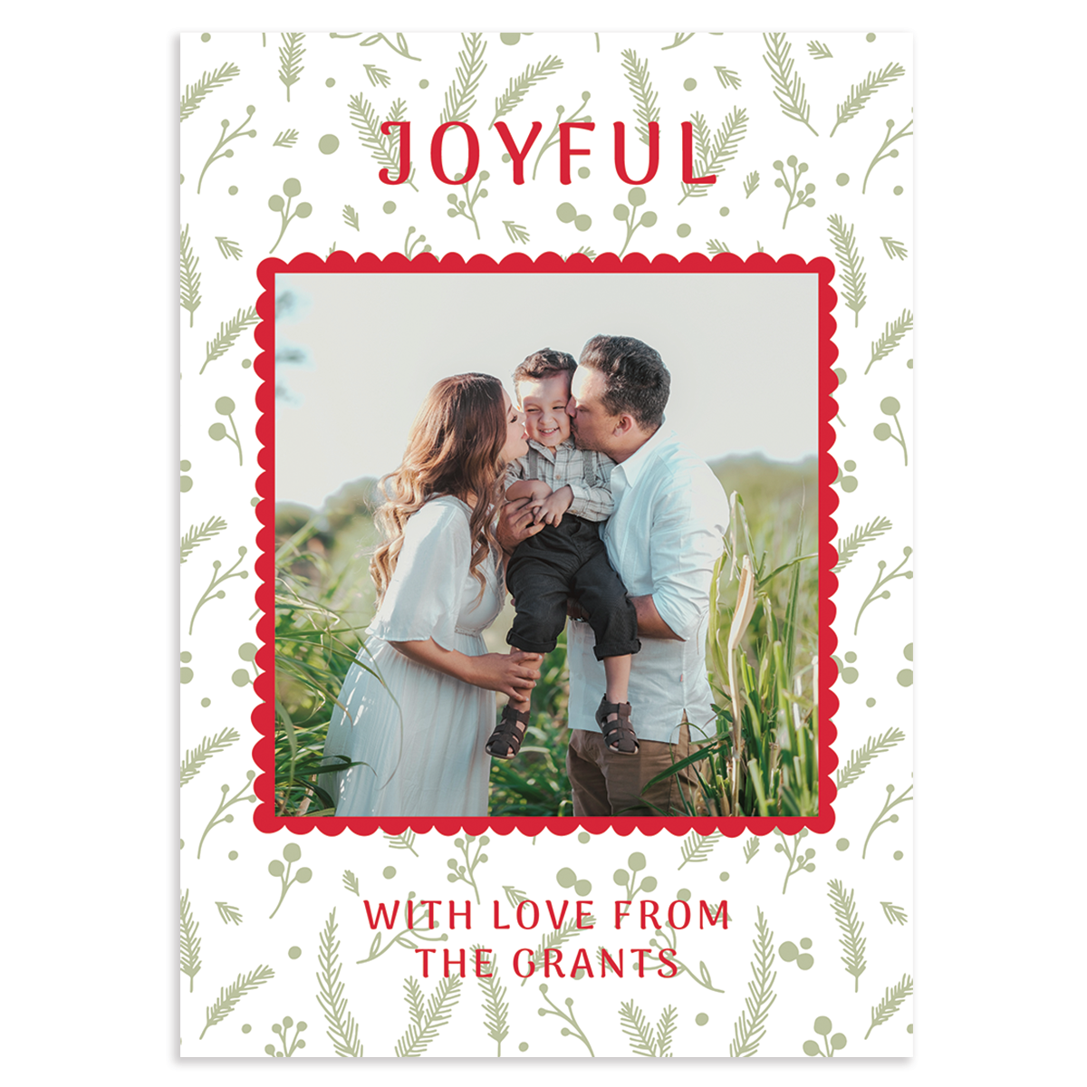 Vertical square border: custom photo card
