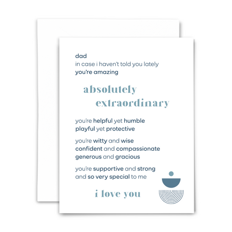 NEW! Extraordinary dad: greeting card