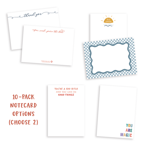 Notecard bundle: any 2 for $20