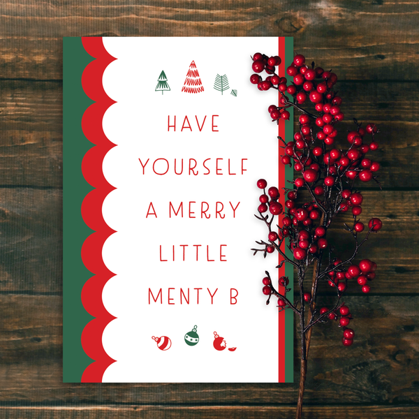 Merry little menty B: holiday postcards