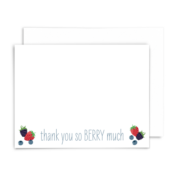 NEW! Thank you so berry much: notecard set