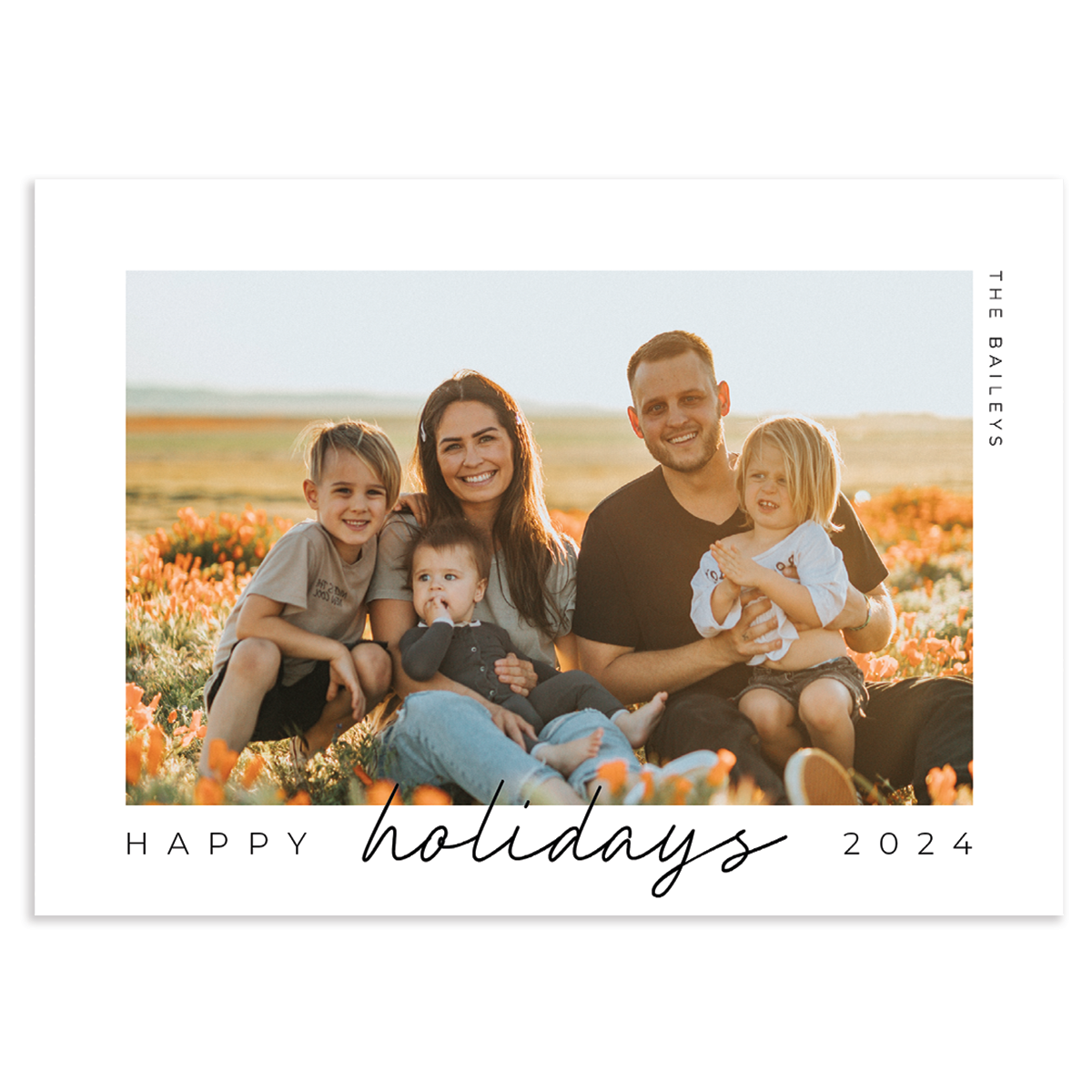 Horizontal modern: custom photo card