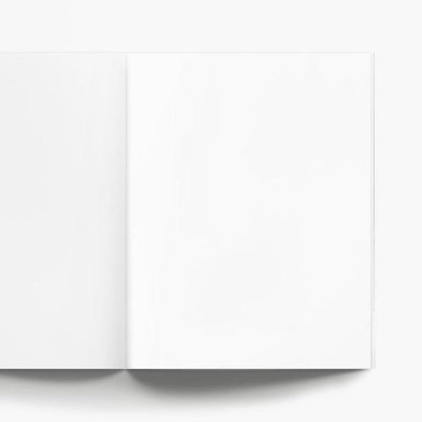 Unlined grid interior of notebooks on white paper