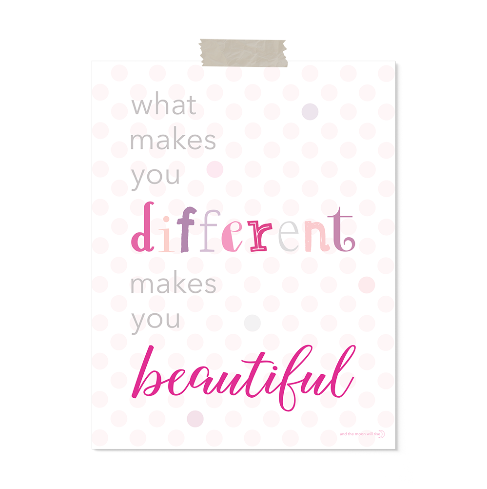 Different is beautiful: art print