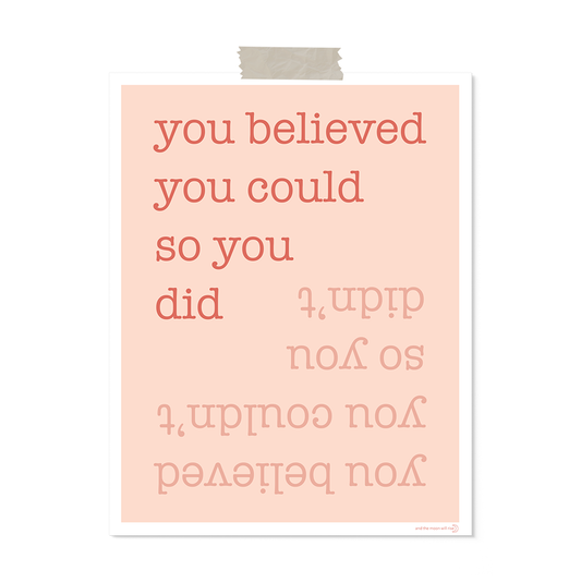 So you did: art print