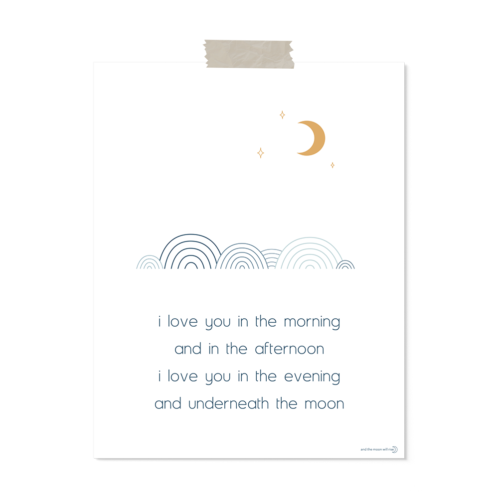 Underneath the moon: art print
