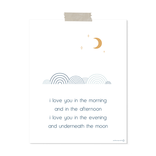 Underneath the moon: art print