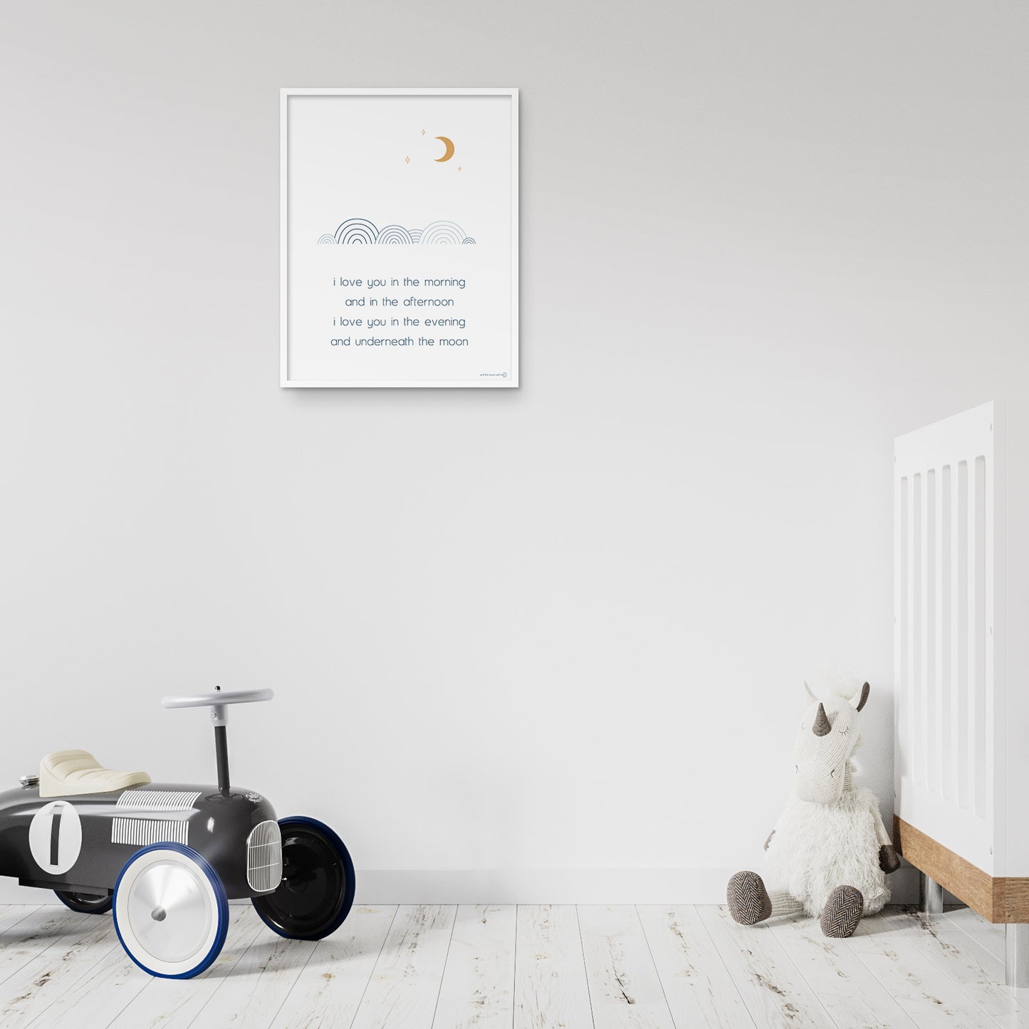 Underneath the moon: art print