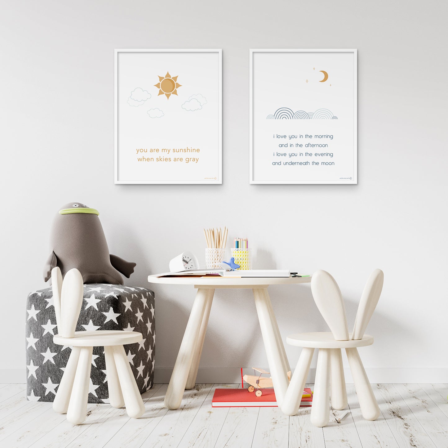 Underneath the moon: art print